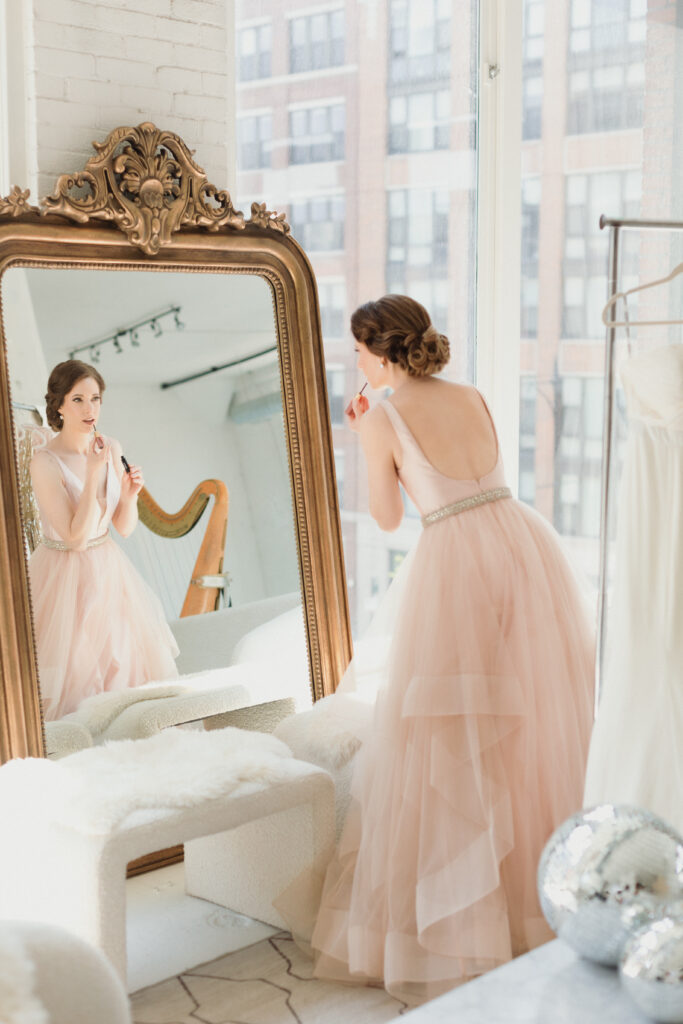 brand visuals working photos client appeal brand photography Chicago harpist
