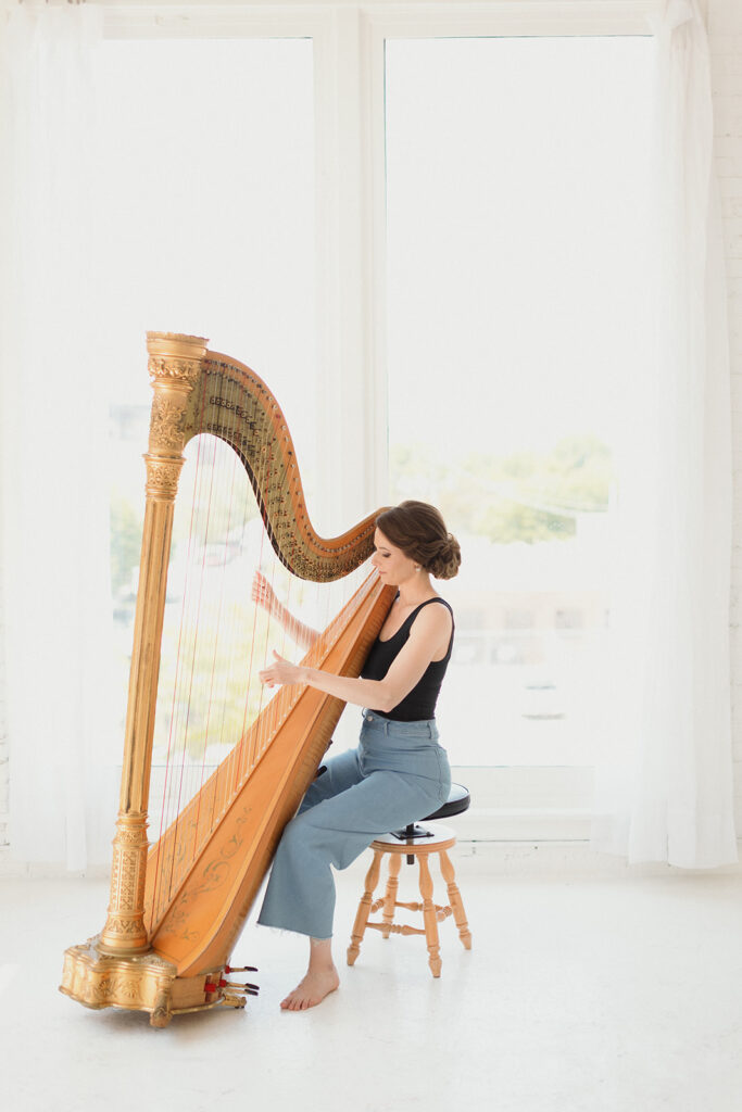 Rockstar brand photography clients harpist weddings musician Chicago