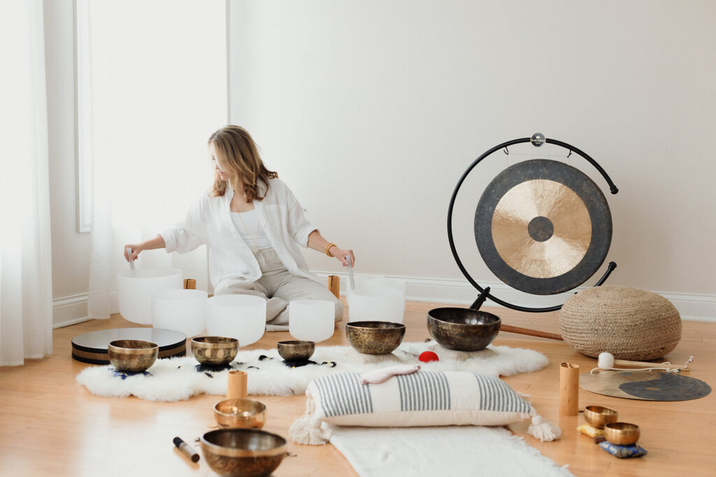 Wellness coach Chicago area event sound bath brand strategy