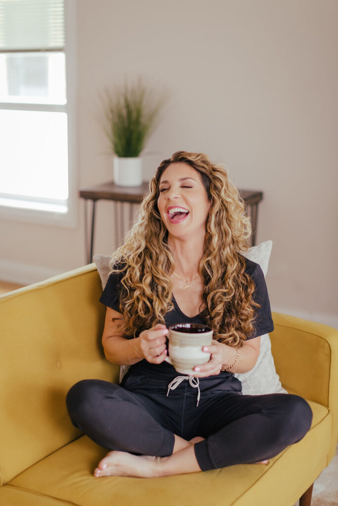 woman laughing Chicago brand photographer