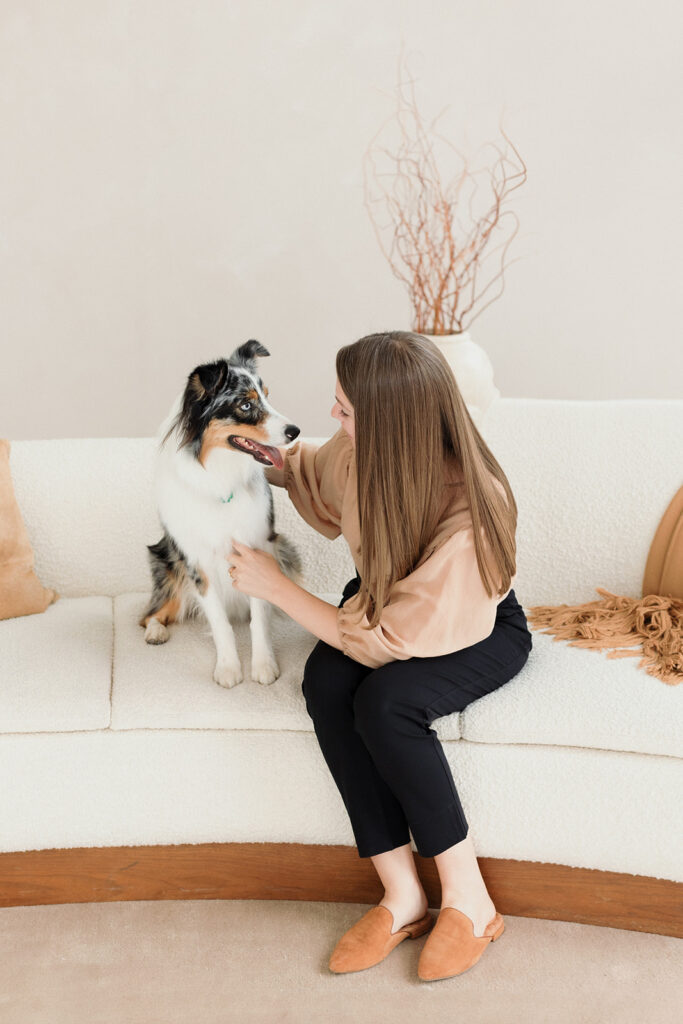 dog therapy brand photos