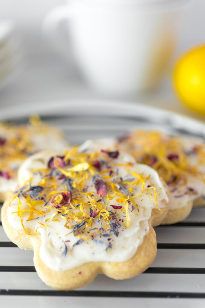 rustic shortbread cookies styled for small business marketing