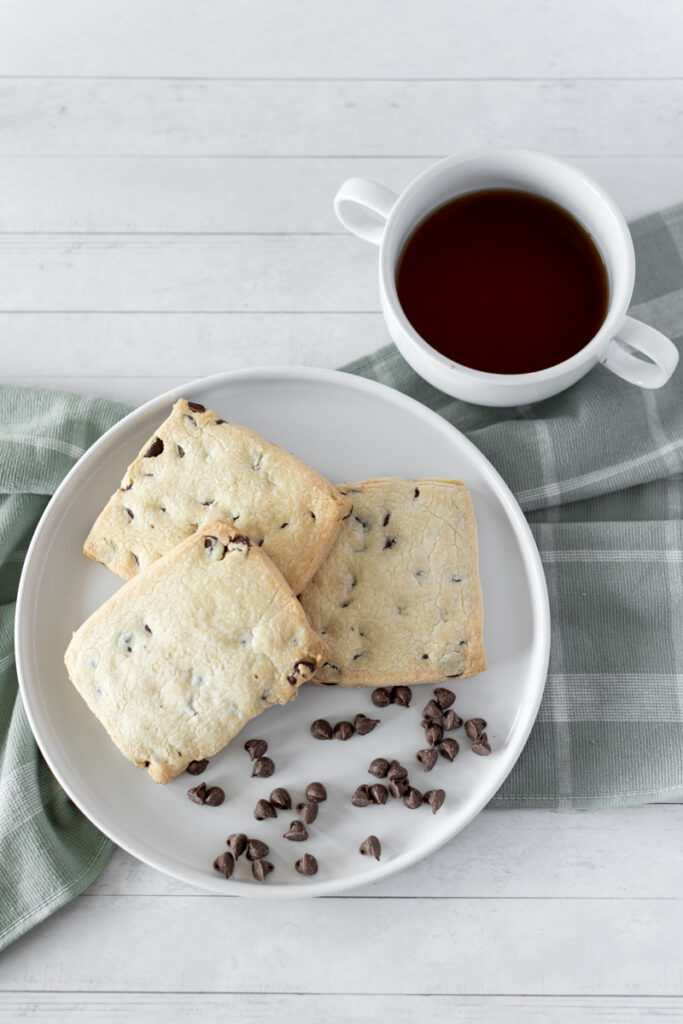 shortbread cookies styled with tea, lifestyle product photography