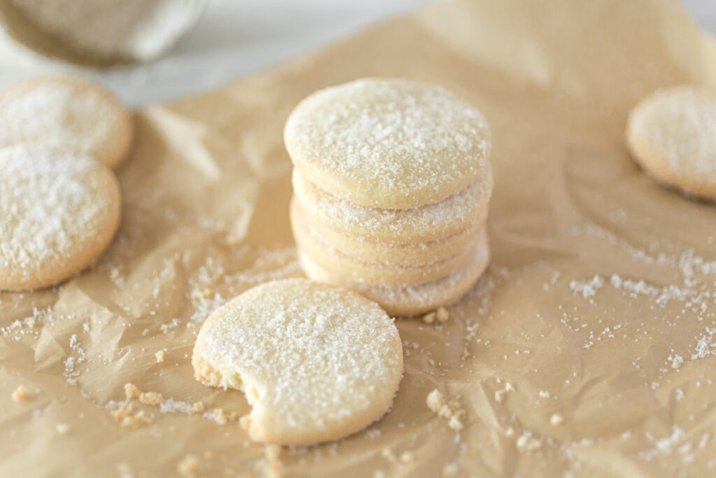 product photography detail shot of cookies texture and crumbs