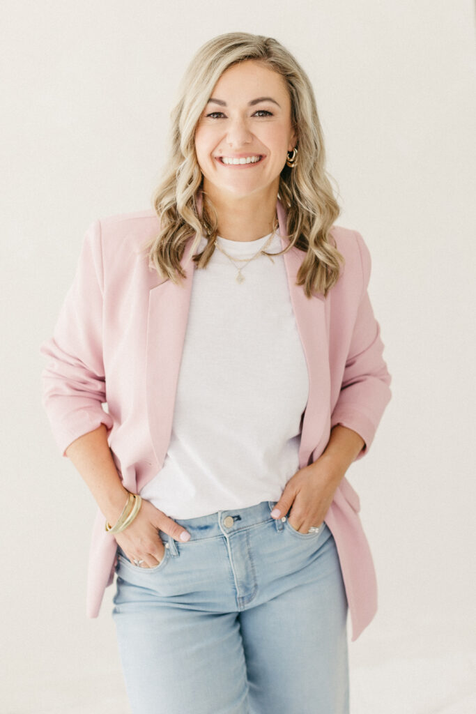 Megan of Bridie Travel fun headshots for luxury destination wedding travel planner