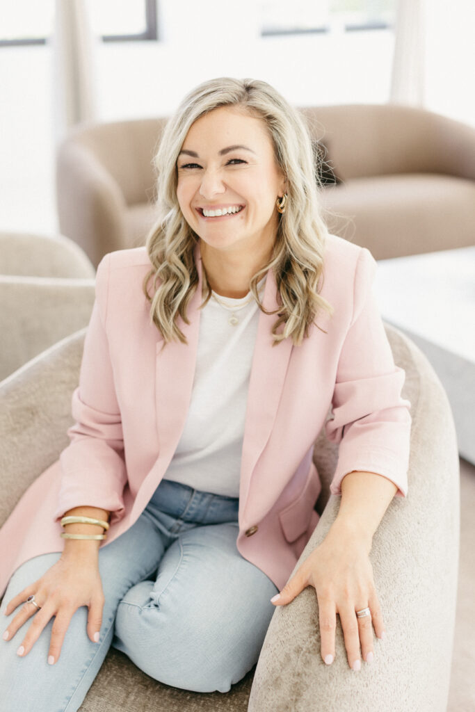 Megan of Bridie Travel fun headshots for luxury destination wedding travel planner