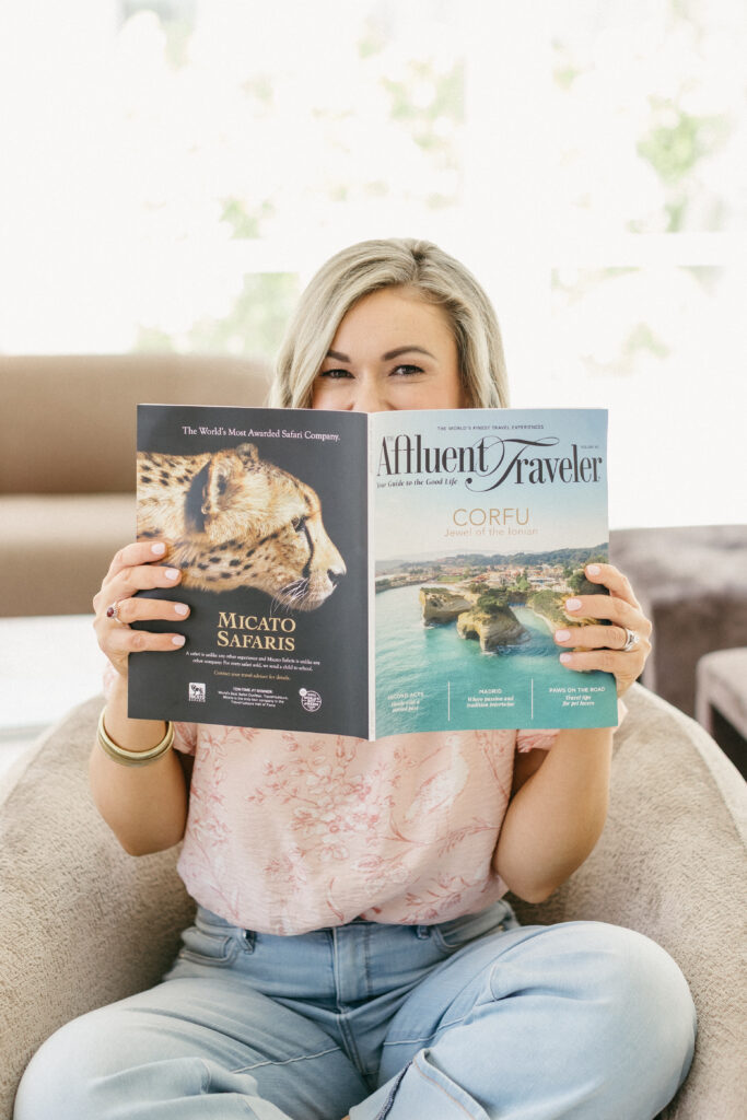Affluent Traveler magazine brand photos travel agent by Lisa Kathan